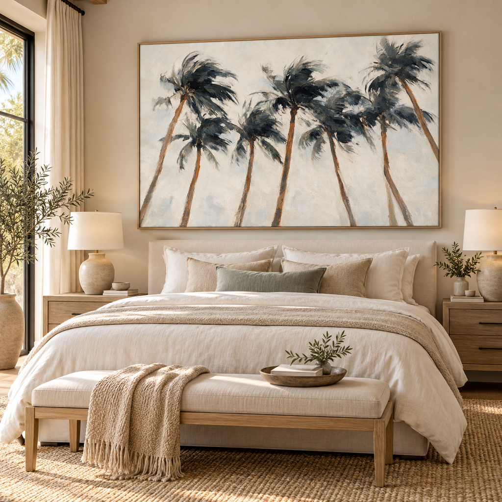 ARBYNART Impressionist Art | Palms Dancing in Coastal Winds