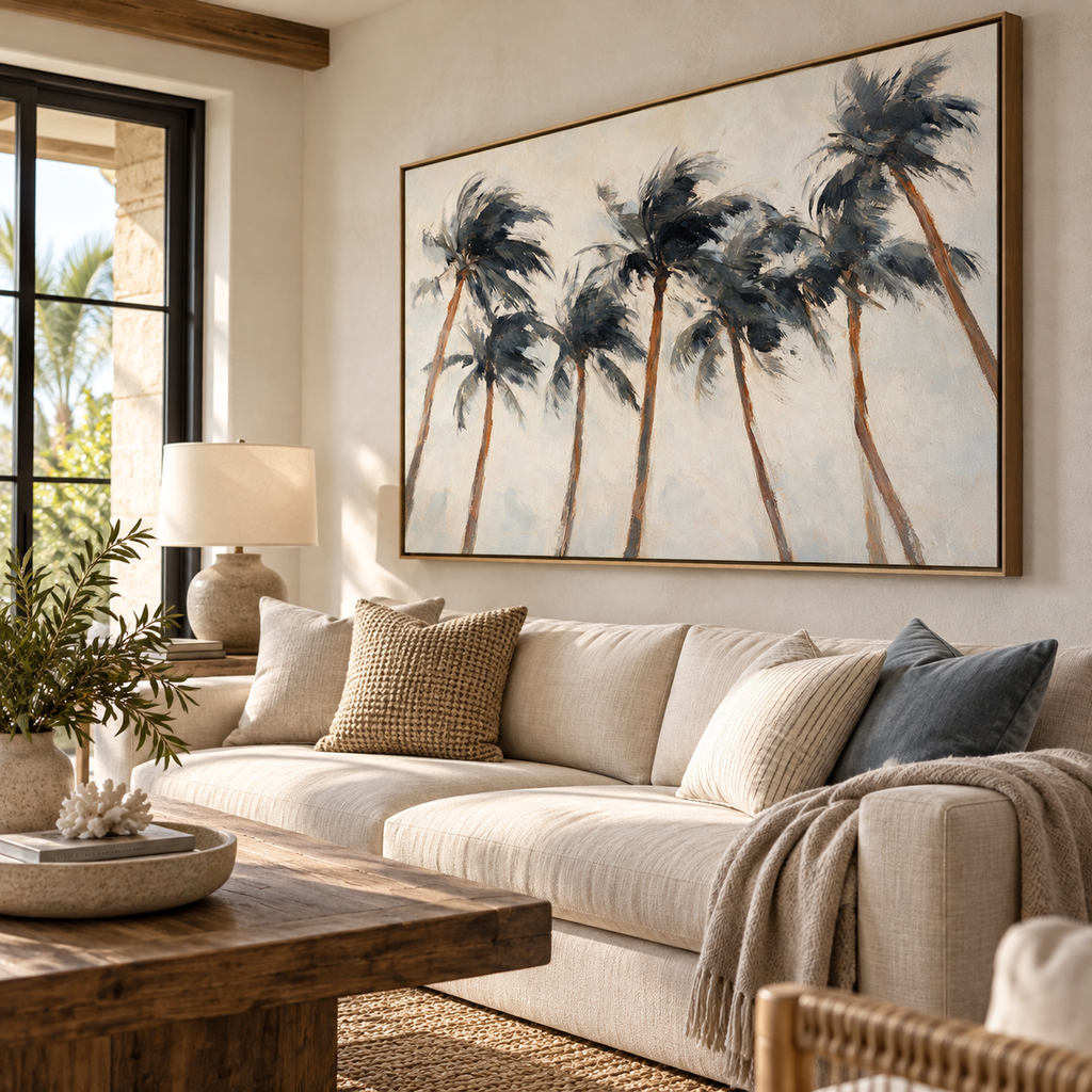 ARBYNART Impressionist Art | Palms Dancing in Coastal Winds