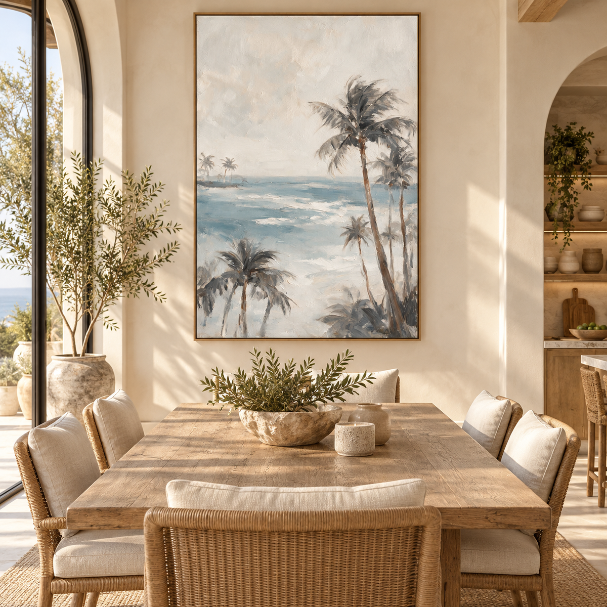 ARBYNART Impressionist Art | Palms above a Hazy Sea