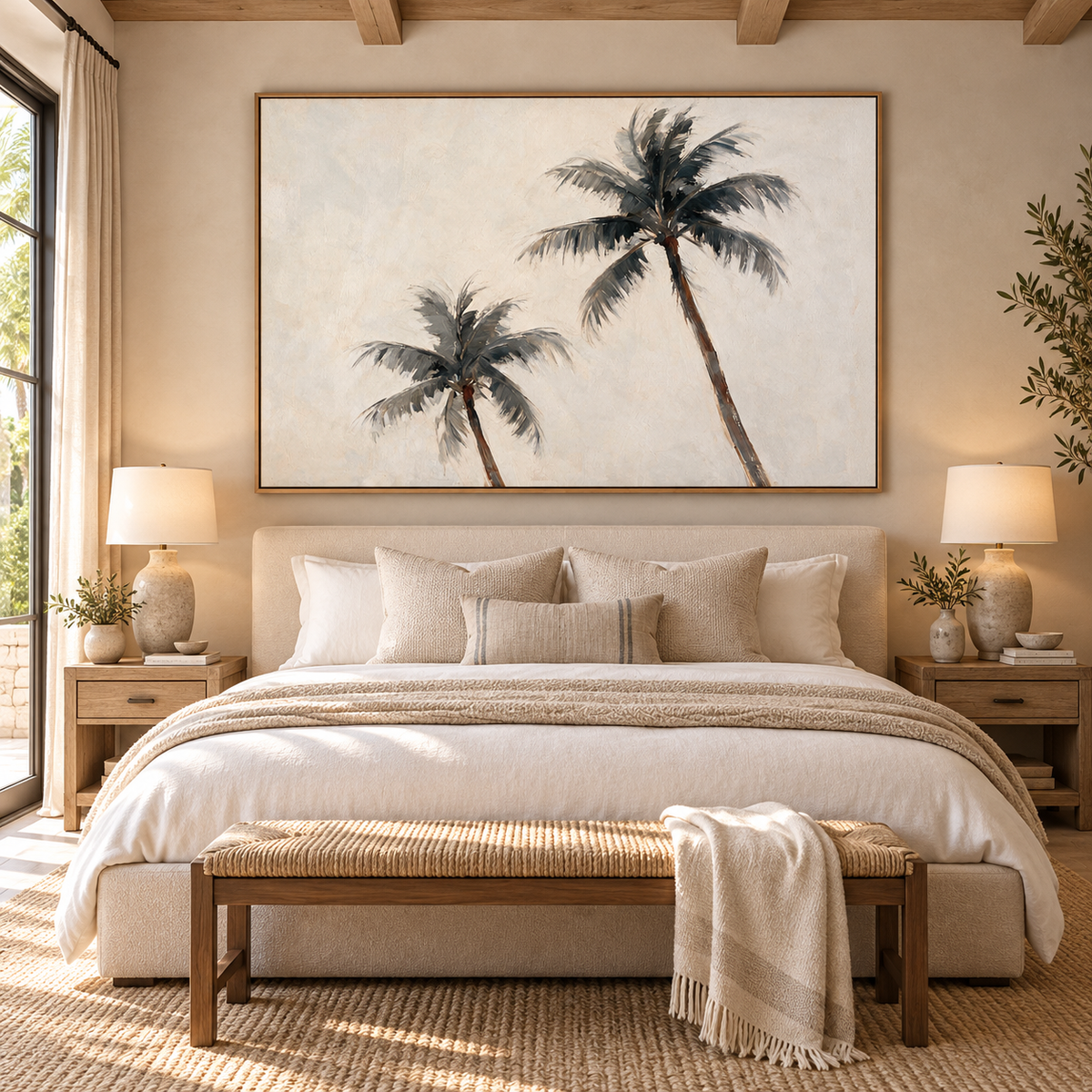 ARBYNART Impressionist Art | Palms in Gentle Breeze