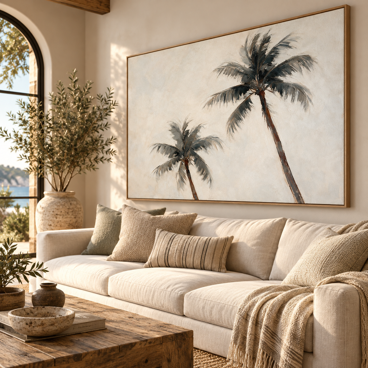ARBYNART Impressionist Art | Palms in Gentle Breeze