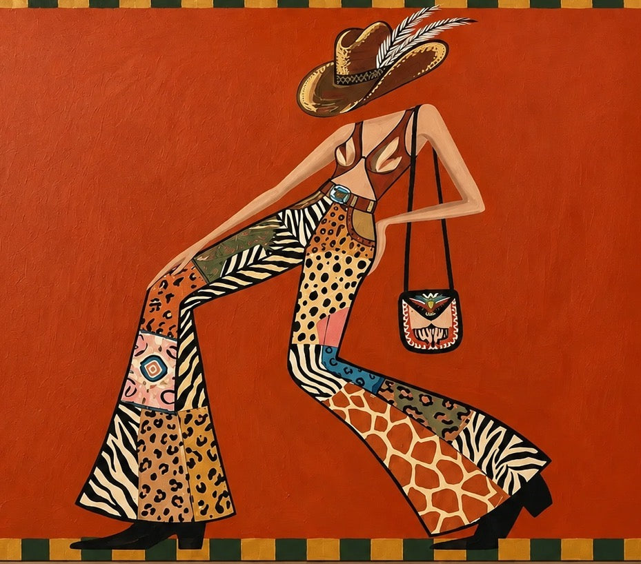 ARBYNART POP Art | Patterned Cowgirl Strut