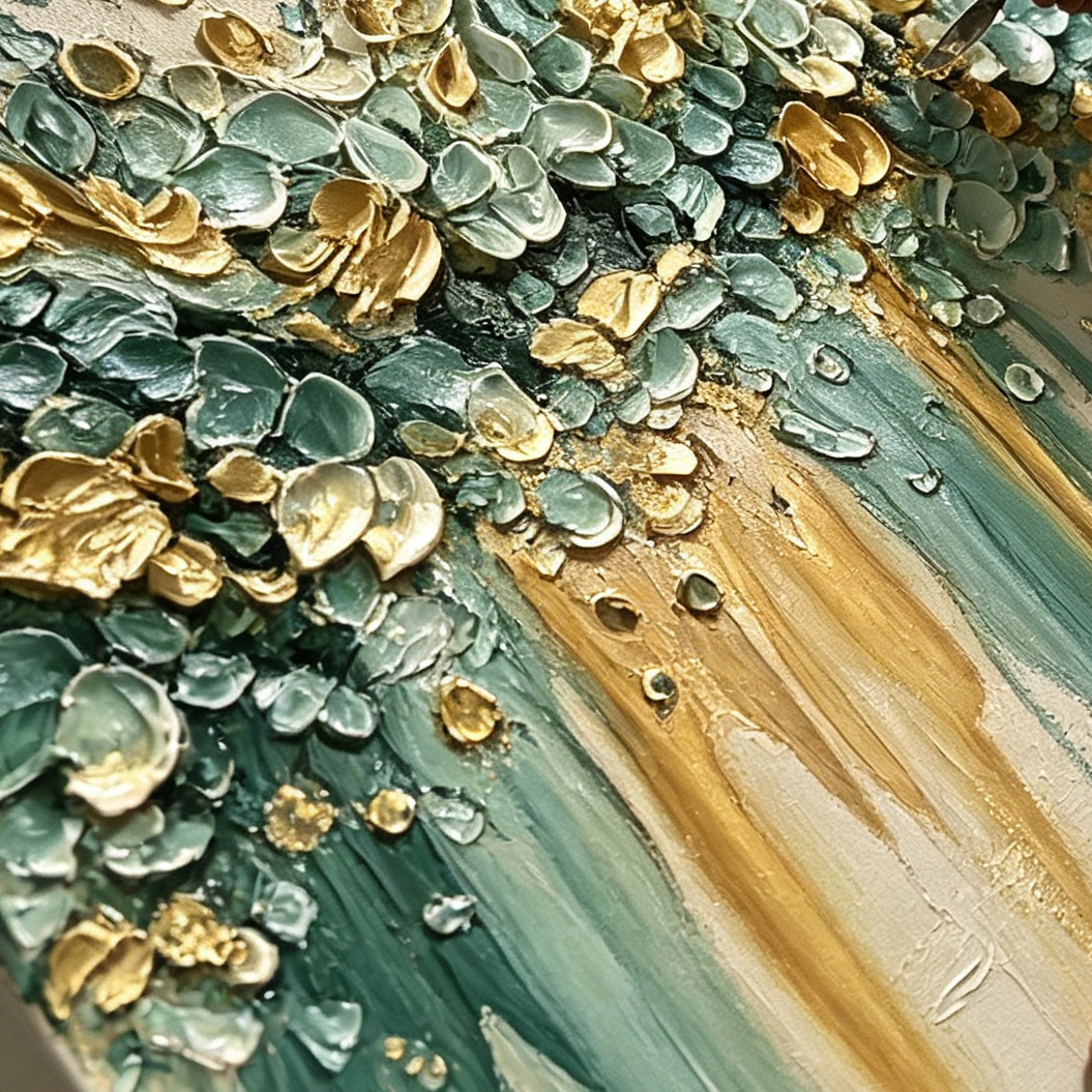 ARBYNART 3D Textured Art | Petal Cascade Glow - B