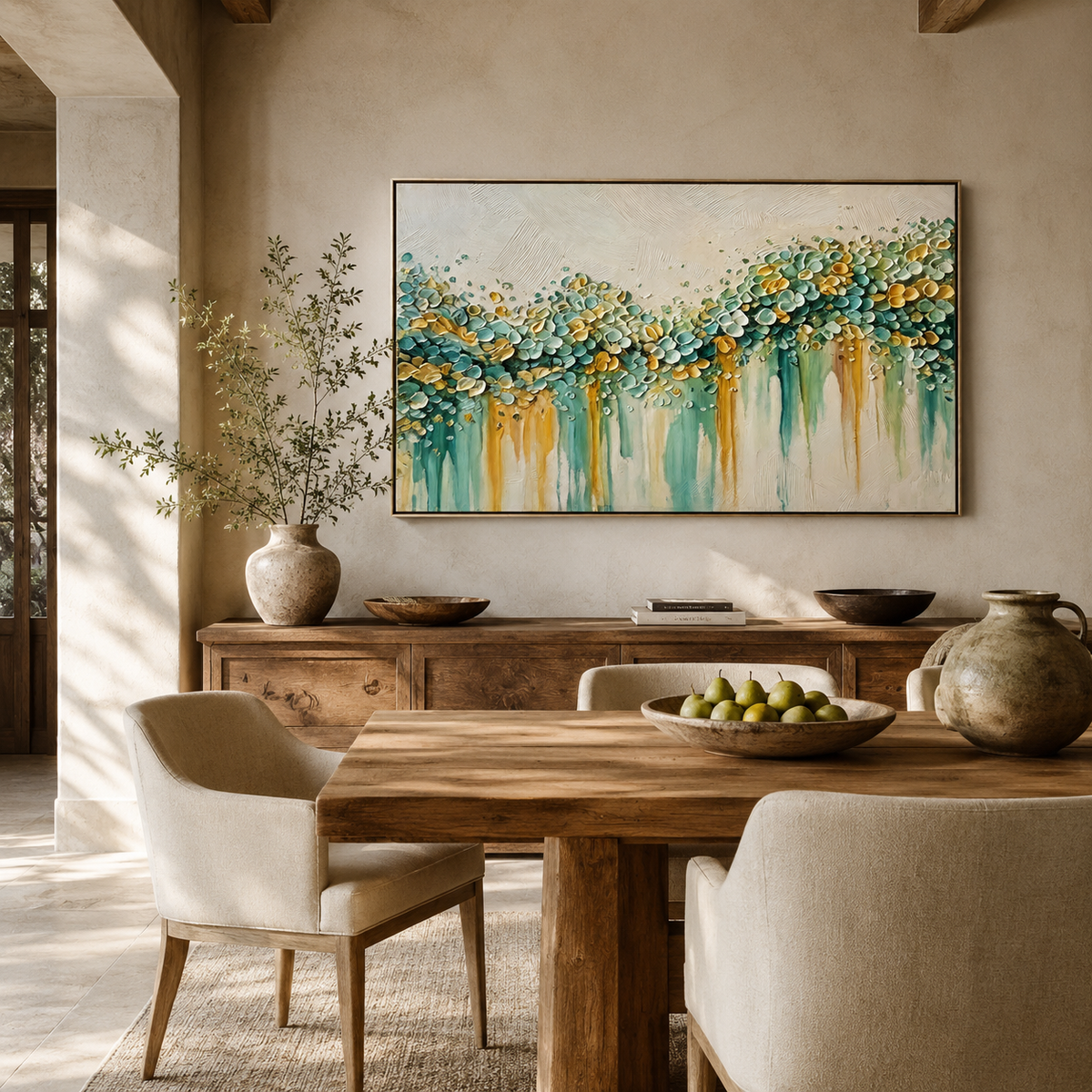 ARBYNART 3D Textured Art | Petal Cascade Glow - B