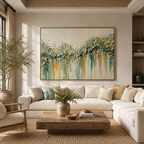 ARBYNART 3D Textured Art | Petal Cascade Glow - B