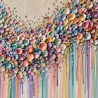 ARBYNART 3D Textured Art | Petal Cascade Glow