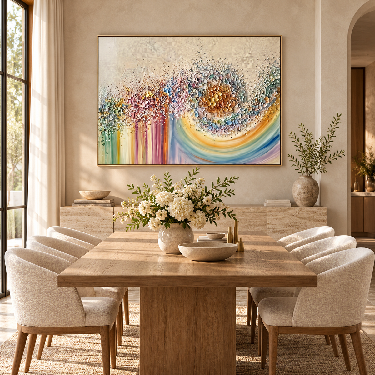 ARBYNART 3D Textured Art | Radiant Petal Orbit