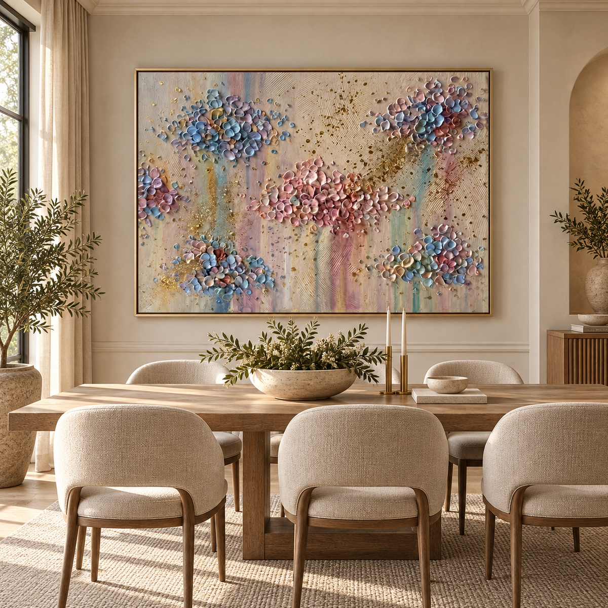 ARBYNART 3D Textured Art | Pastel Petal Constellations