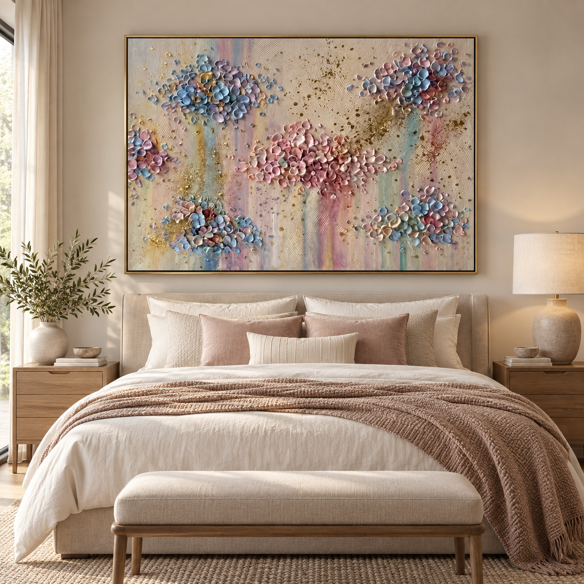 ARBYNART 3D Textured Art | Pastel Petal Constellations