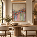 ARBYNART 3D Textured Art | Petal Cascade Glow