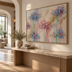 ARBYNART 3D Textured Art | Pastel Petal Constellations