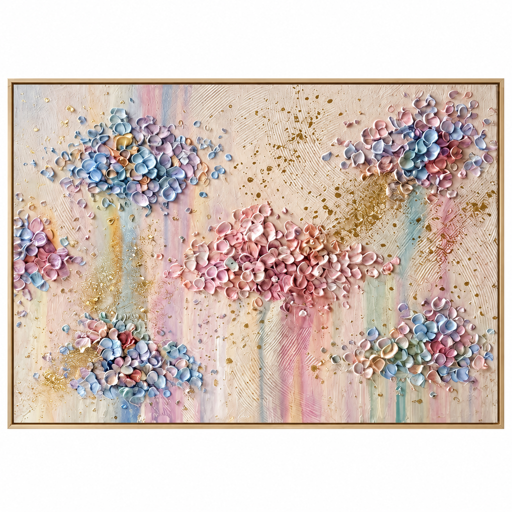 ARBYNART 3D Textured Art | Pastel Petal Constellations