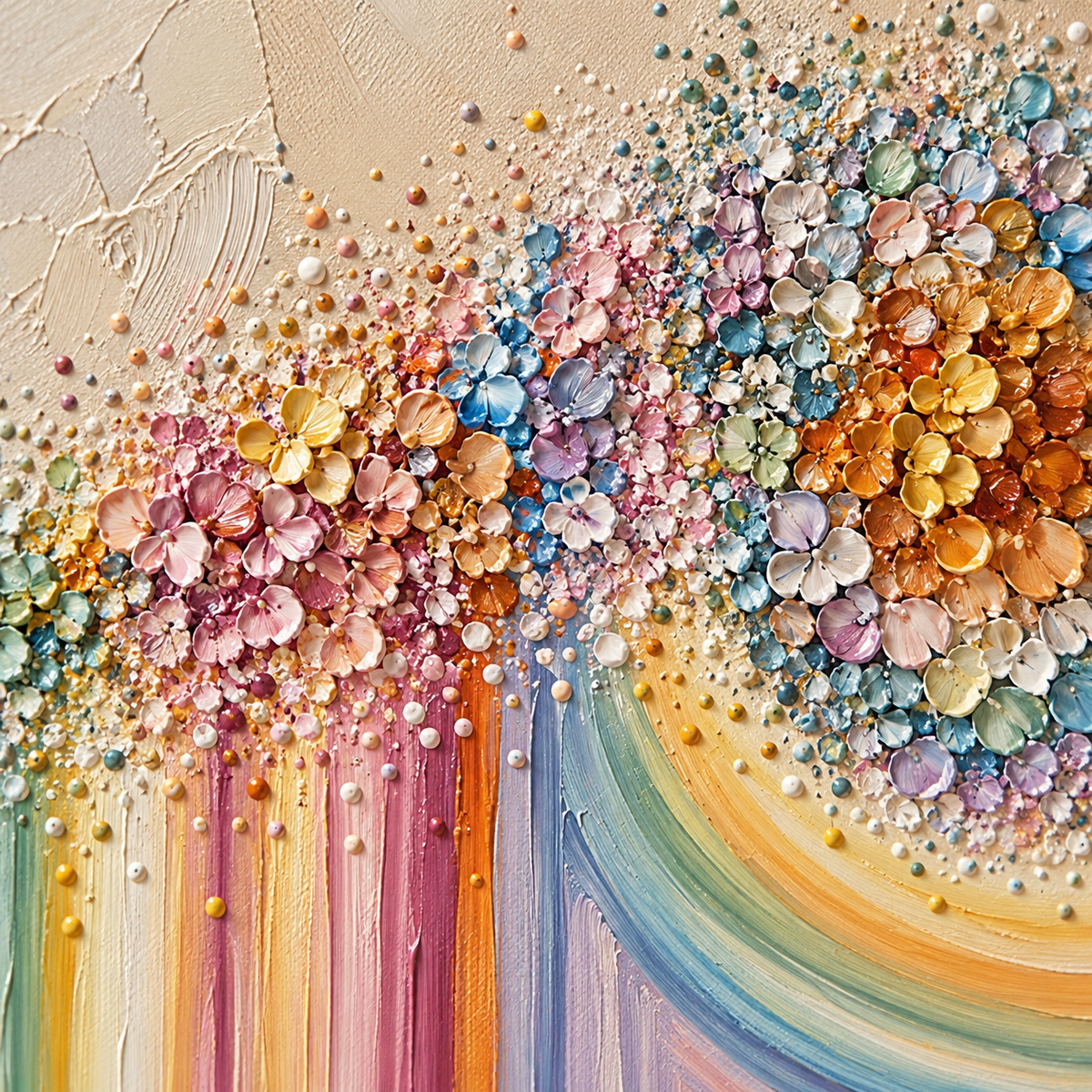ARBYNART 3D Textured Art | Radiant Petal Orbit