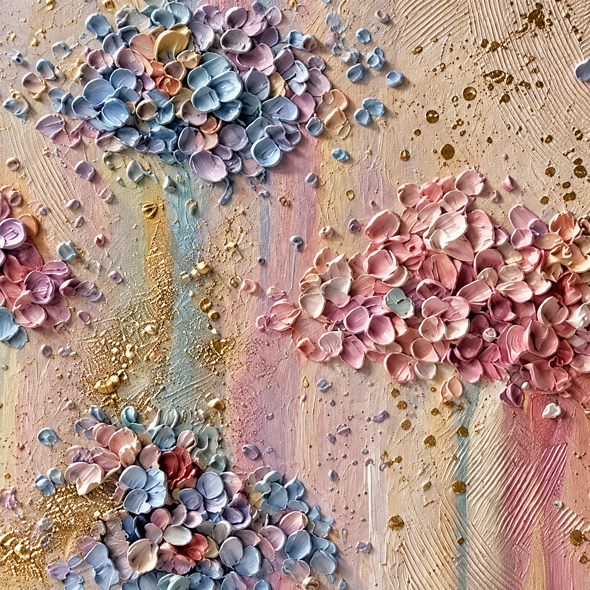 ARBYNART 3D Textured Art | Pastel Petal Constellations