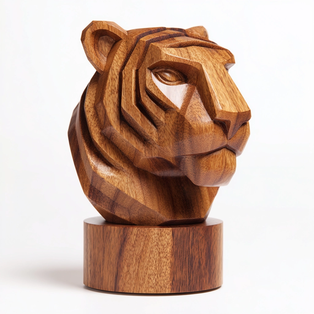 ARBYNART Geometric Tiger Head Sculpture
