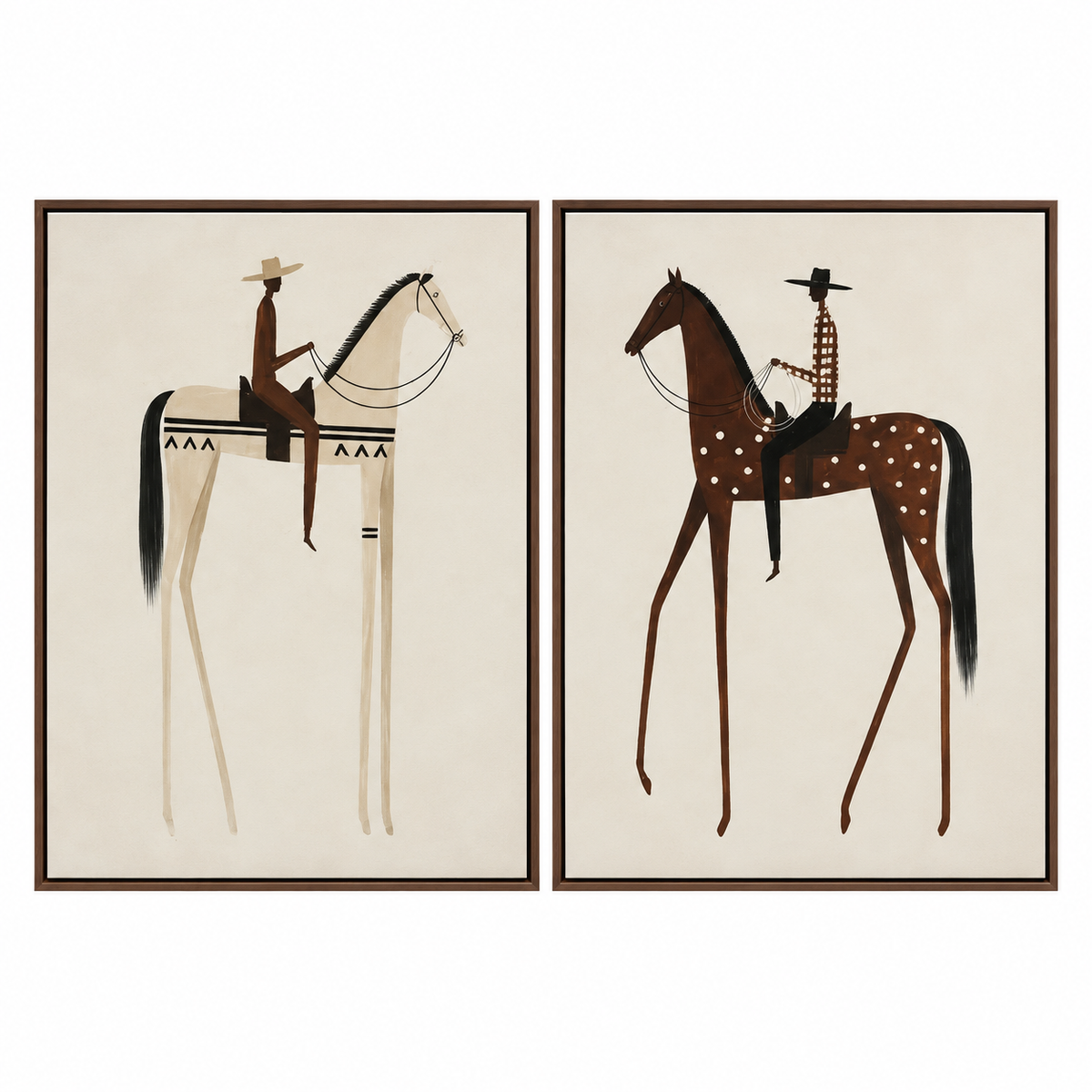 ARBYNART Vintage Americana Art | Prairie Echo Pair