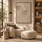 ARBYNART 3D Textured Art | Quiet Arc Rhythm