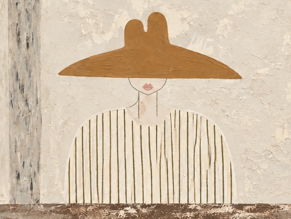 ARBYNART Vintage Americana Art | Quiet Grace of the Woven Hat