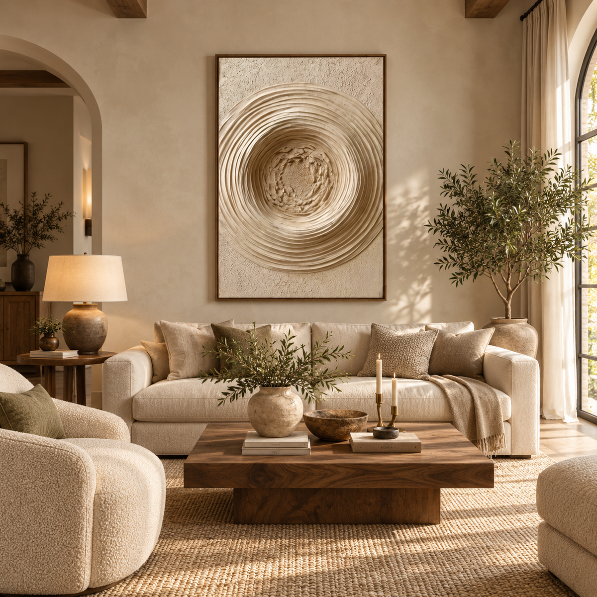 ARBYNART 3D Textured Art | Quiet Halo Basin