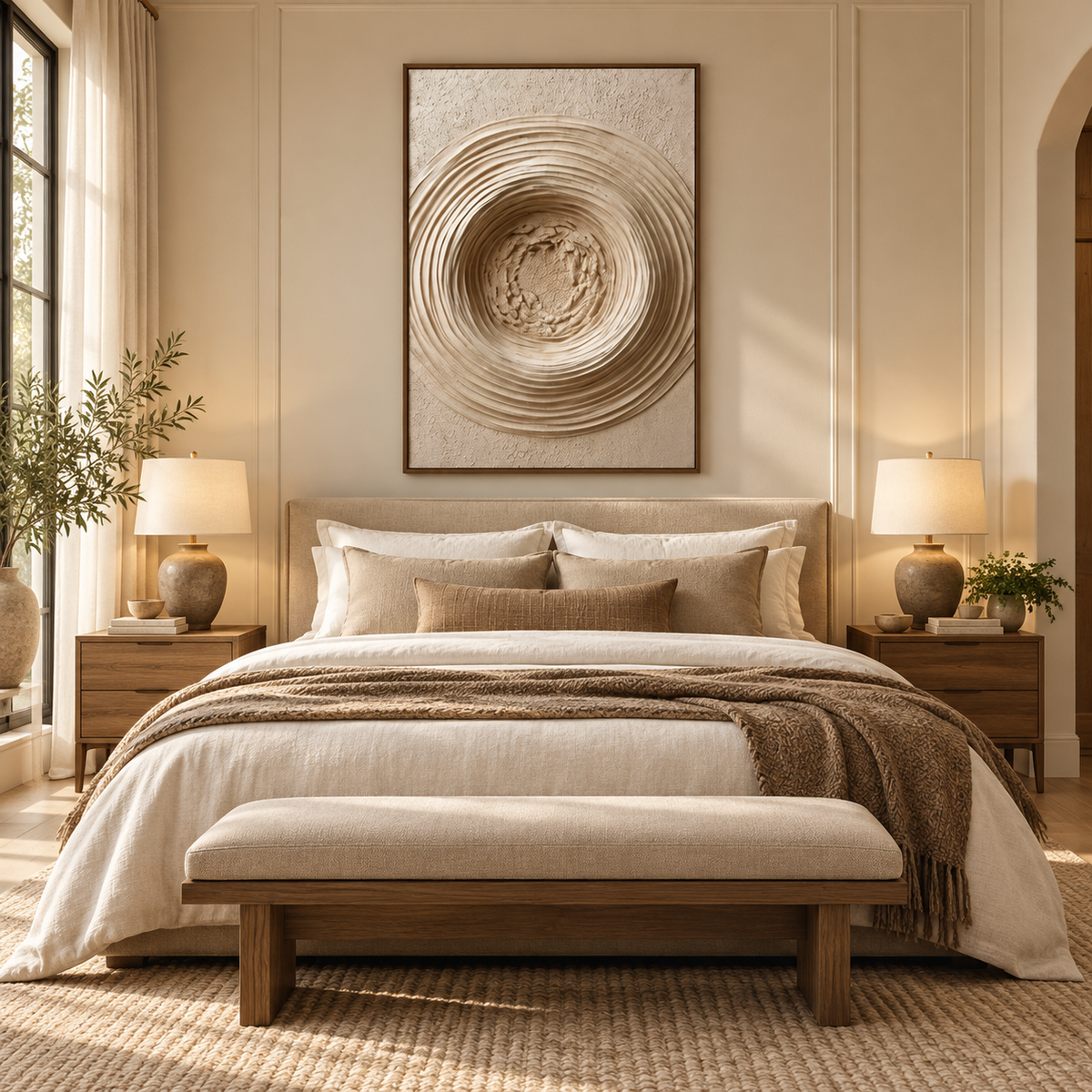 ARBYNART 3D Textured Art | Quiet Halo Basin