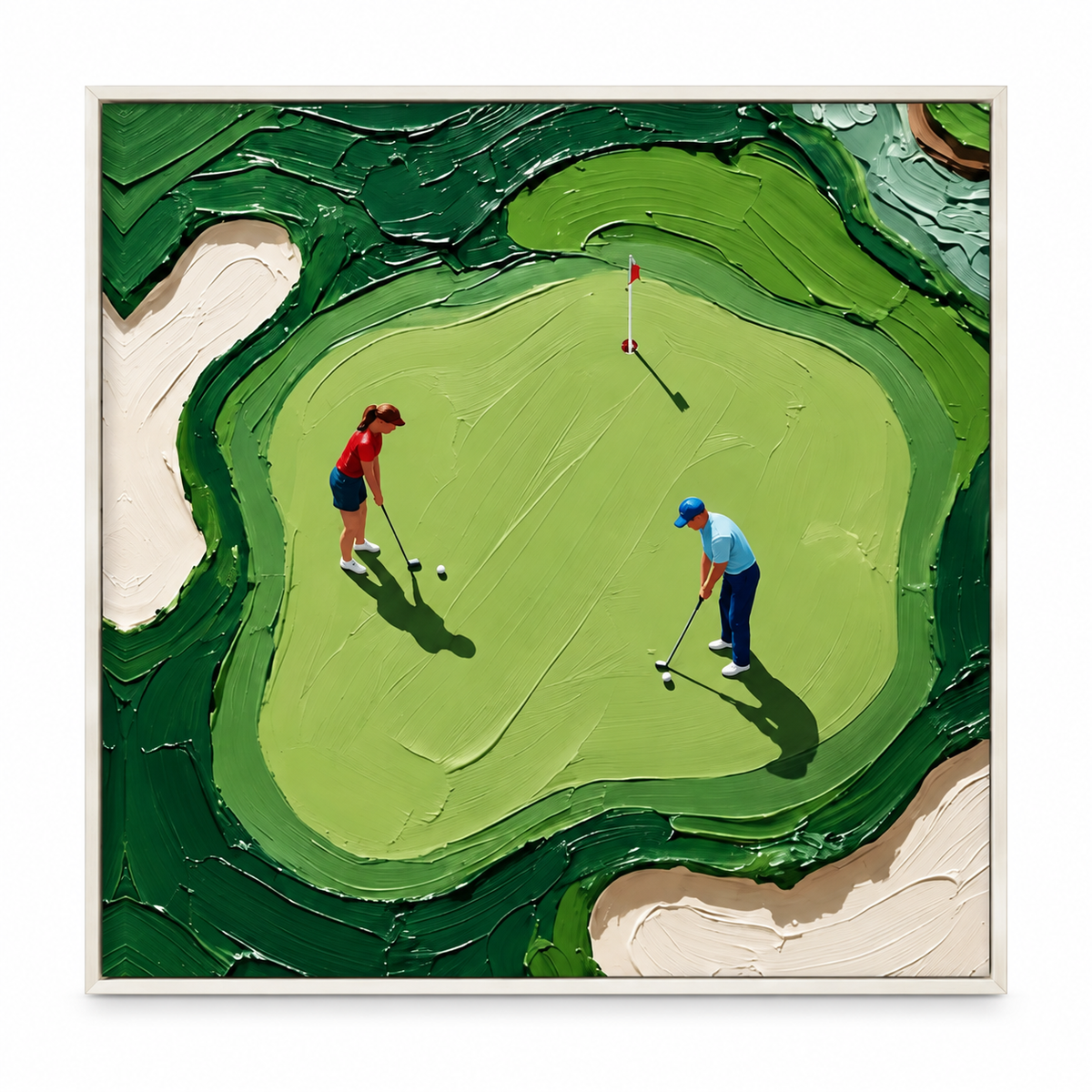 ARBYNART 3D Textured Art | Quiet Putting Measure
