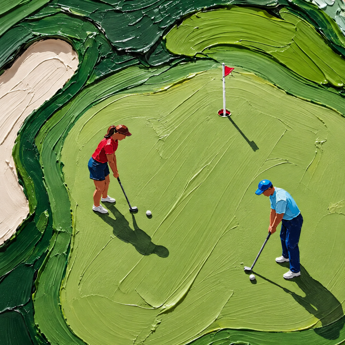 ARBYNART 3D Textured Art | Quiet Putting Measure
