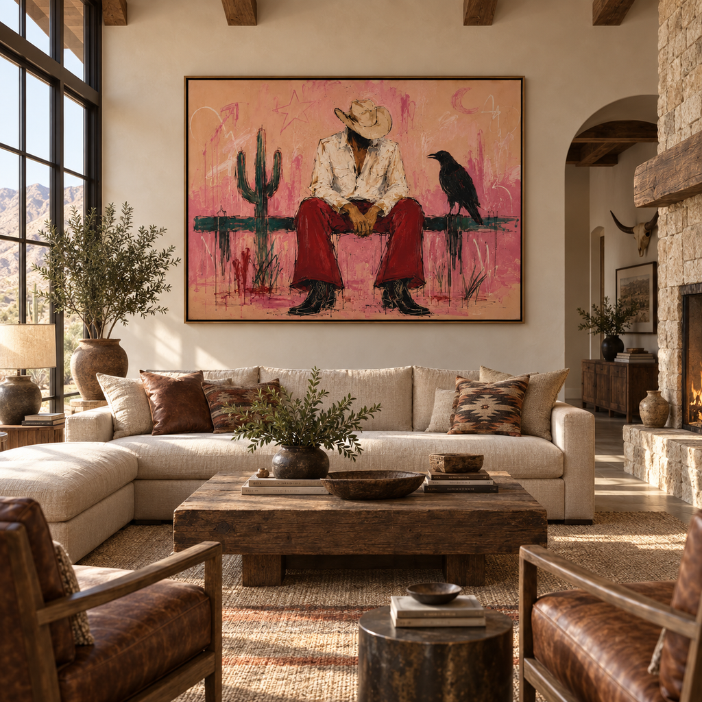 ARBYNART POP Art | Quiet Whispers of the Blush Frontier