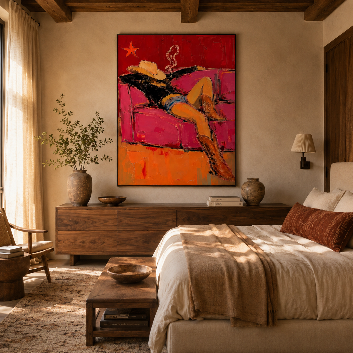 ARBYNART POP Art | Reclining Cowgirl's Evening Break