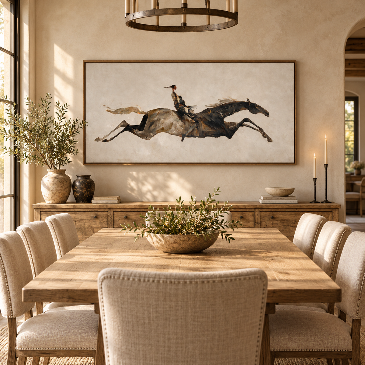 ARBYNART Americana Art | Rider on a Leaping Horse