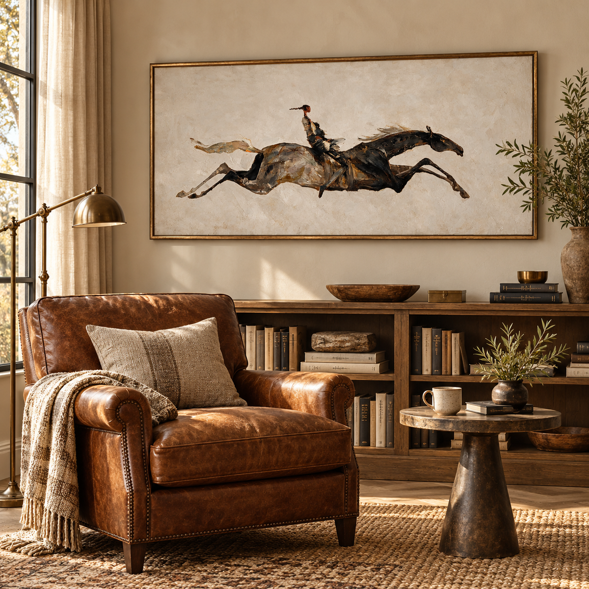 ARBYNART Americana Art | Rider on a Leaping Horse