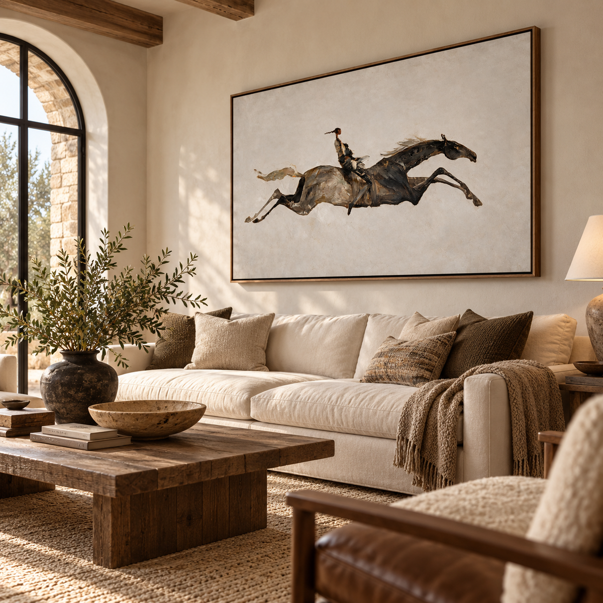 ARBYNART Americana Art | Rider on a Leaping Horse