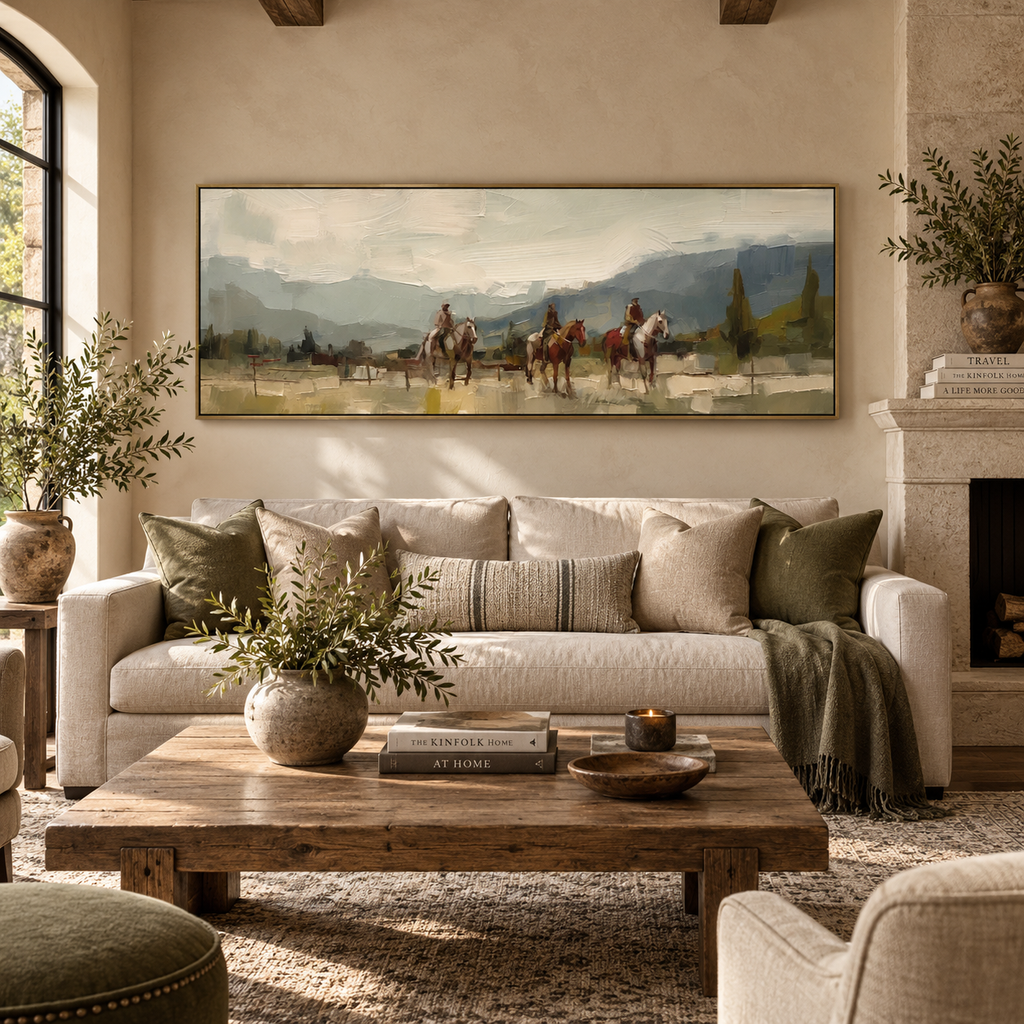 ARBYNART Vintage Americana Art | Riders Through the Haze of Time