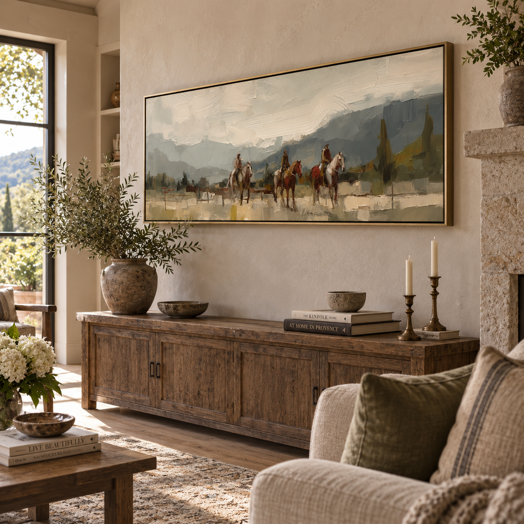 ARBYNART Vintage Americana Art | Riders Through the Haze of Time
