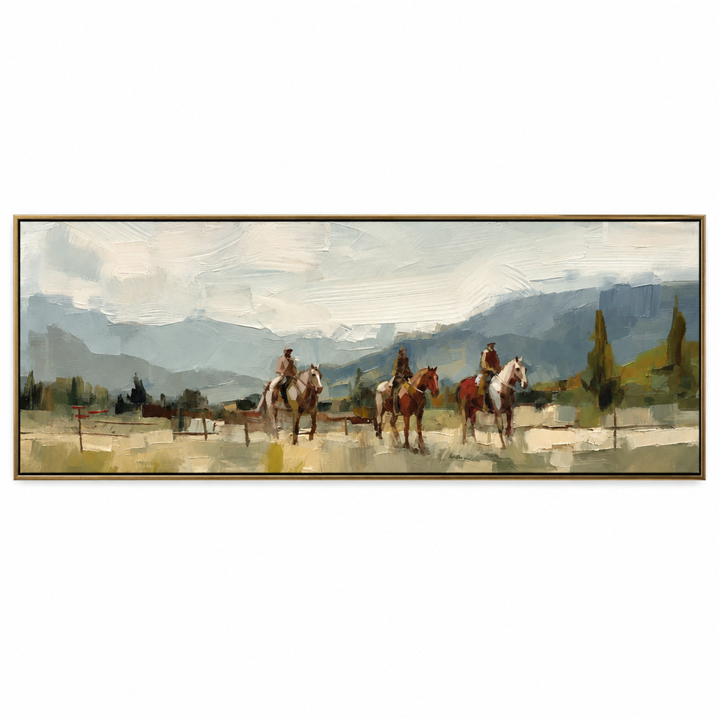 ARBYNART Vintage Americana Art | Riders Through the Haze of Time