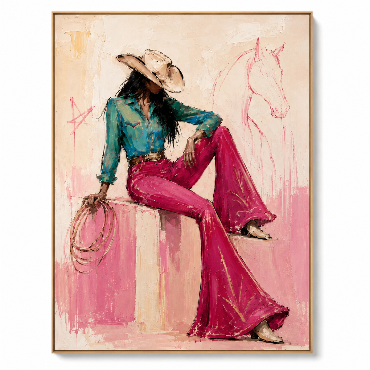 ARBYNART POP Art | Rodeo Girl's Quiet Reflection