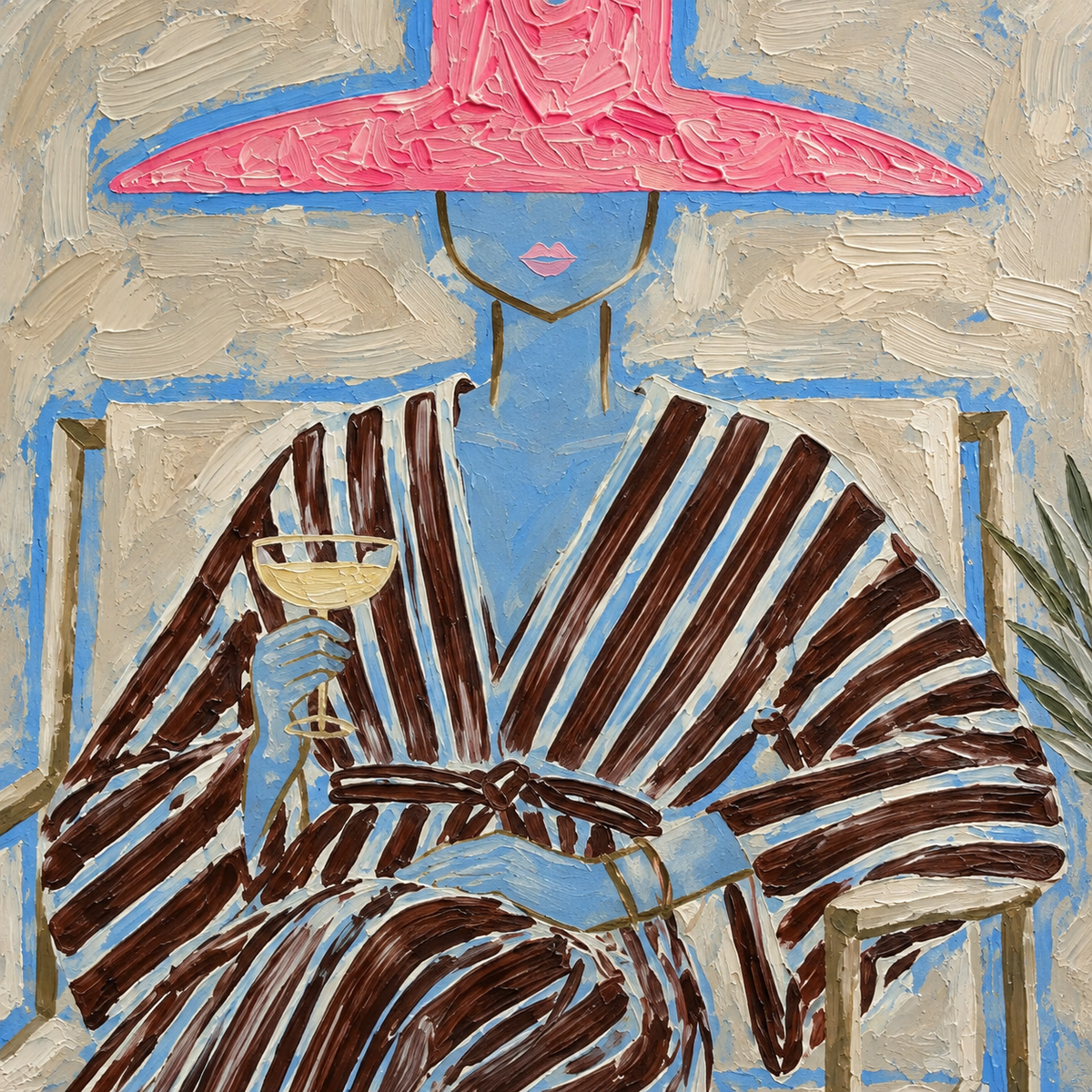 ARBYNART Vintage Americana Art | Rosy Hat Lounge Moment
