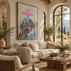 ARBYNART Vintage Americana Art | Rosy Hat Lounge Moment