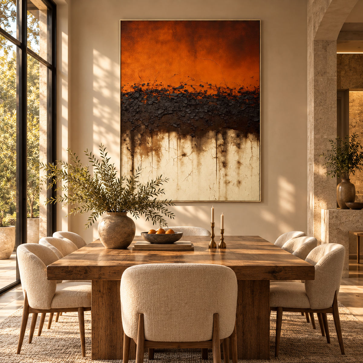 ARBYNART 3D Textured Art | Rustic Earth Horizon