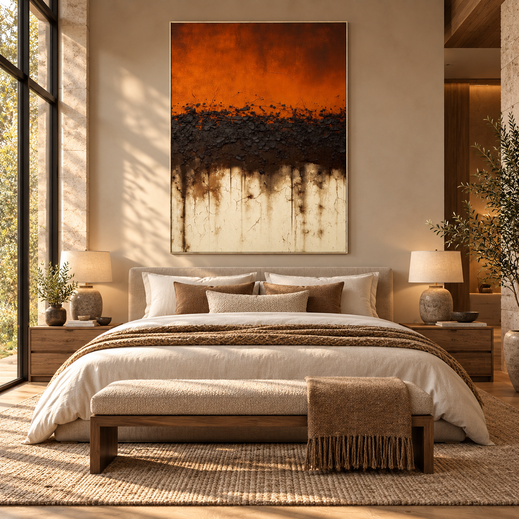 ARBYNART 3D Textured Art | Rustic Earth Horizon