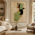 ARBYNART Abstract Art | Sage Green Line Flow