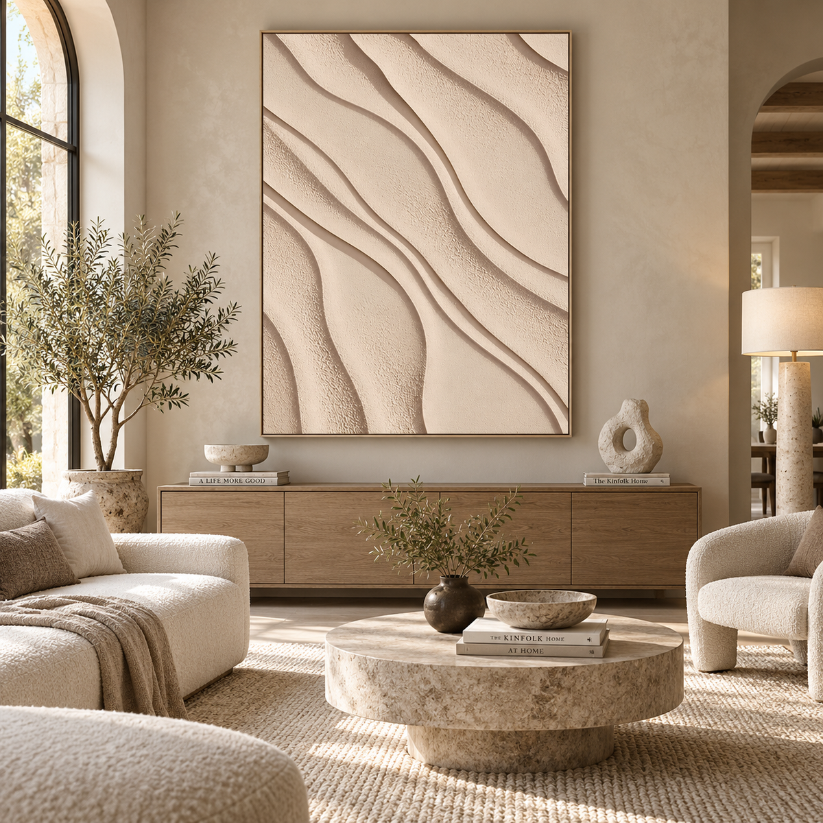 ARBYNART 3D Textured Art | Sand Wave Relief