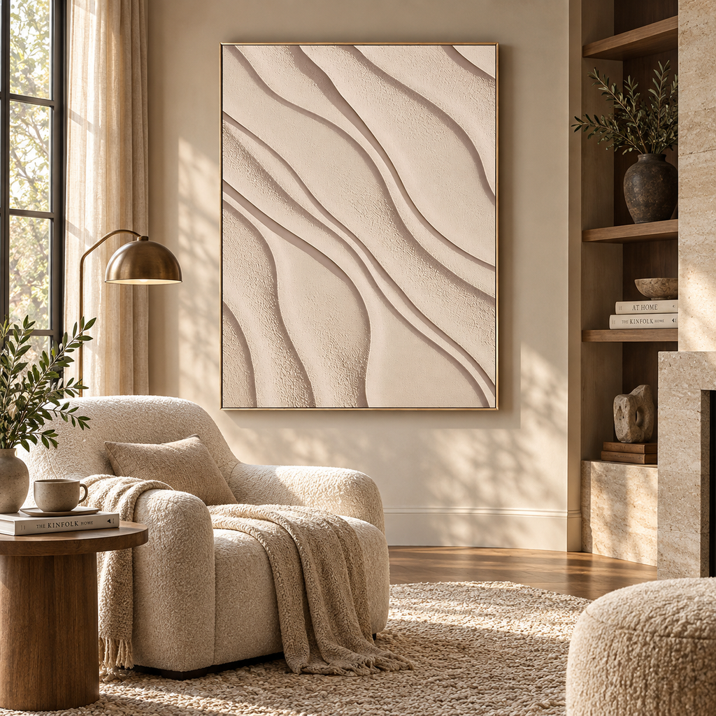 ARBYNART 3D Textured Art | Sand Wave Relief