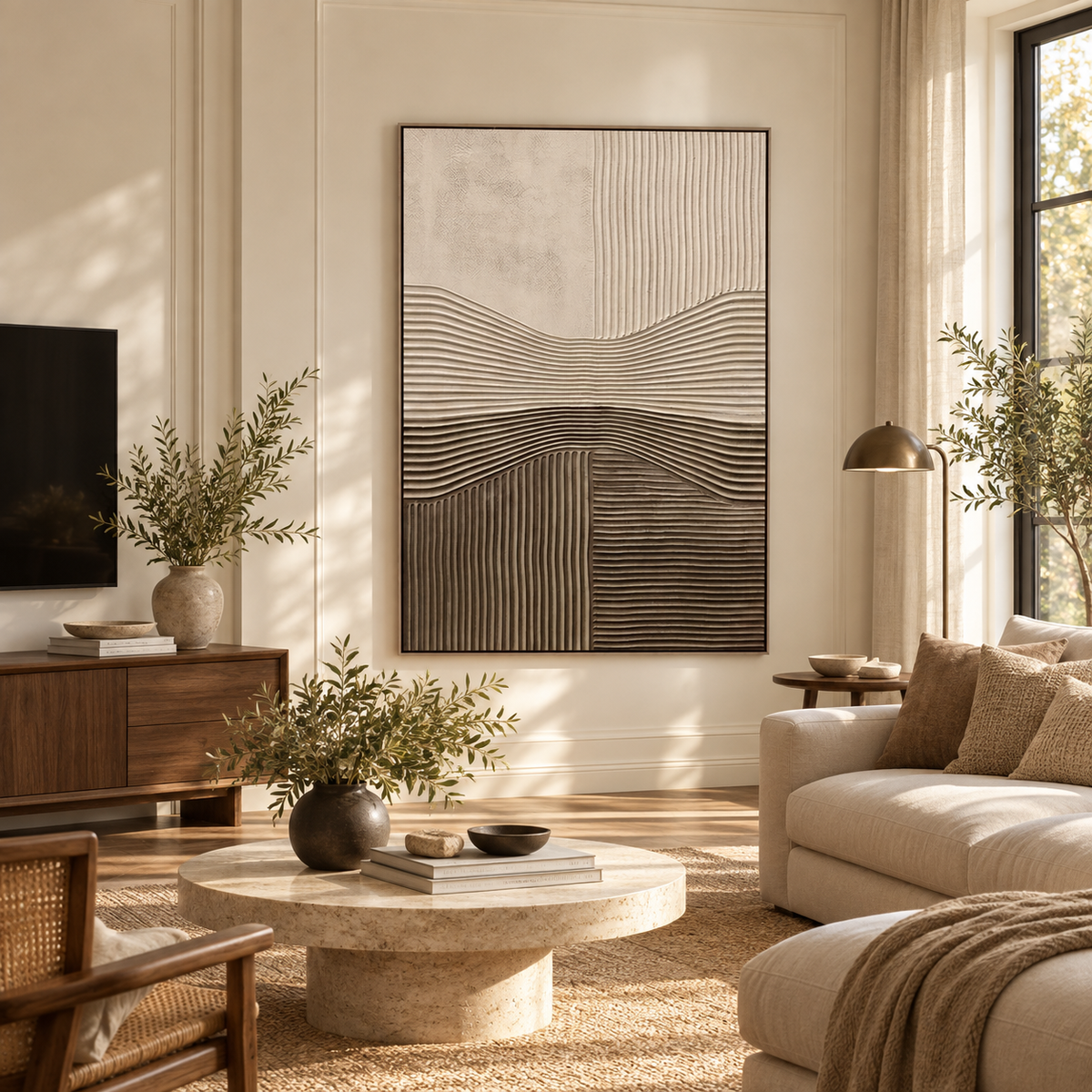ARBYNART 3D Textured Art | Sandline Horizon