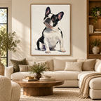 ARBYNART Impressionist Art | Seated French Bulldog Looking Up