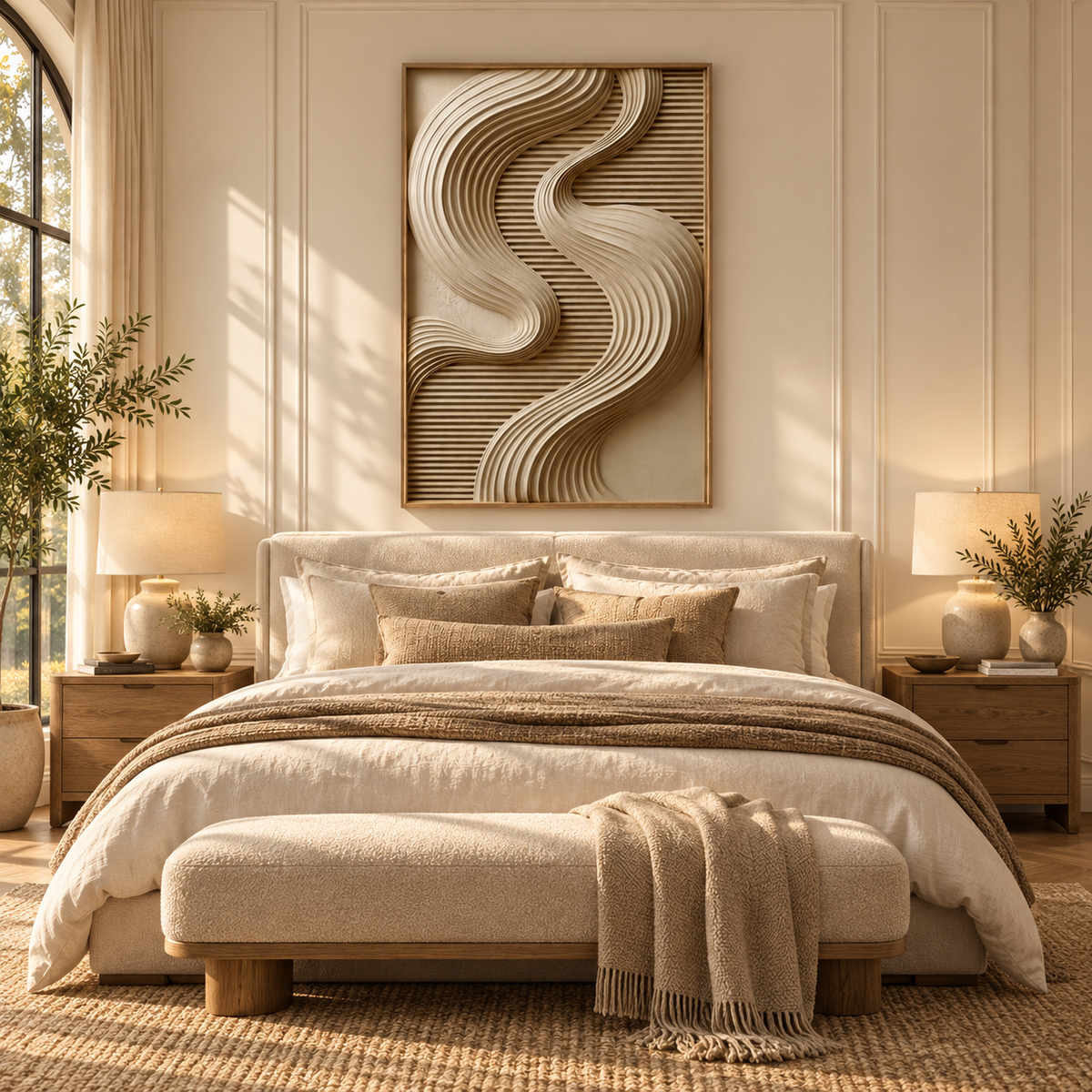 ARBYNART 3D Textured Art | Serene Ribbon Path