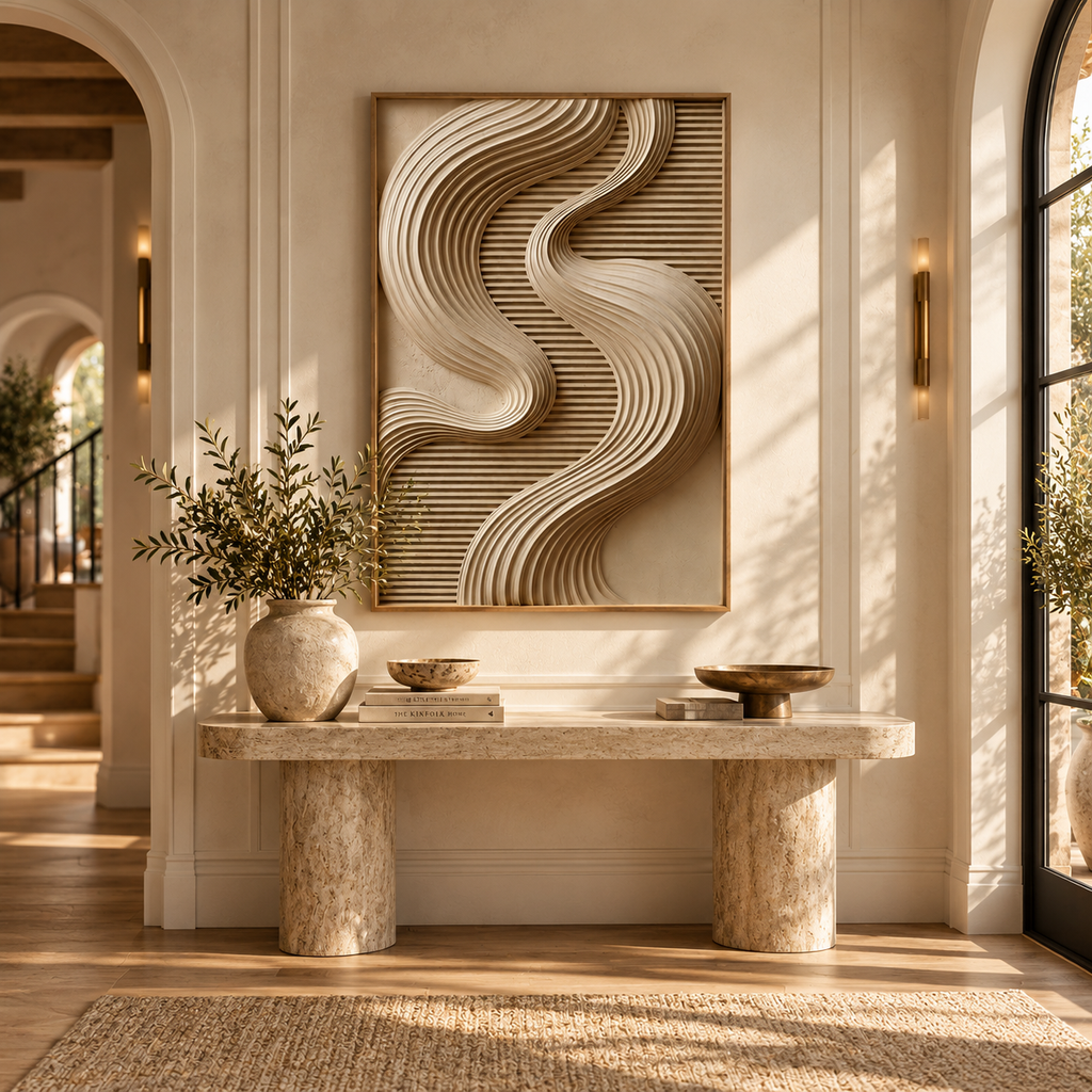 ARBYNART 3D Textured Art | Serene Ribbon Path