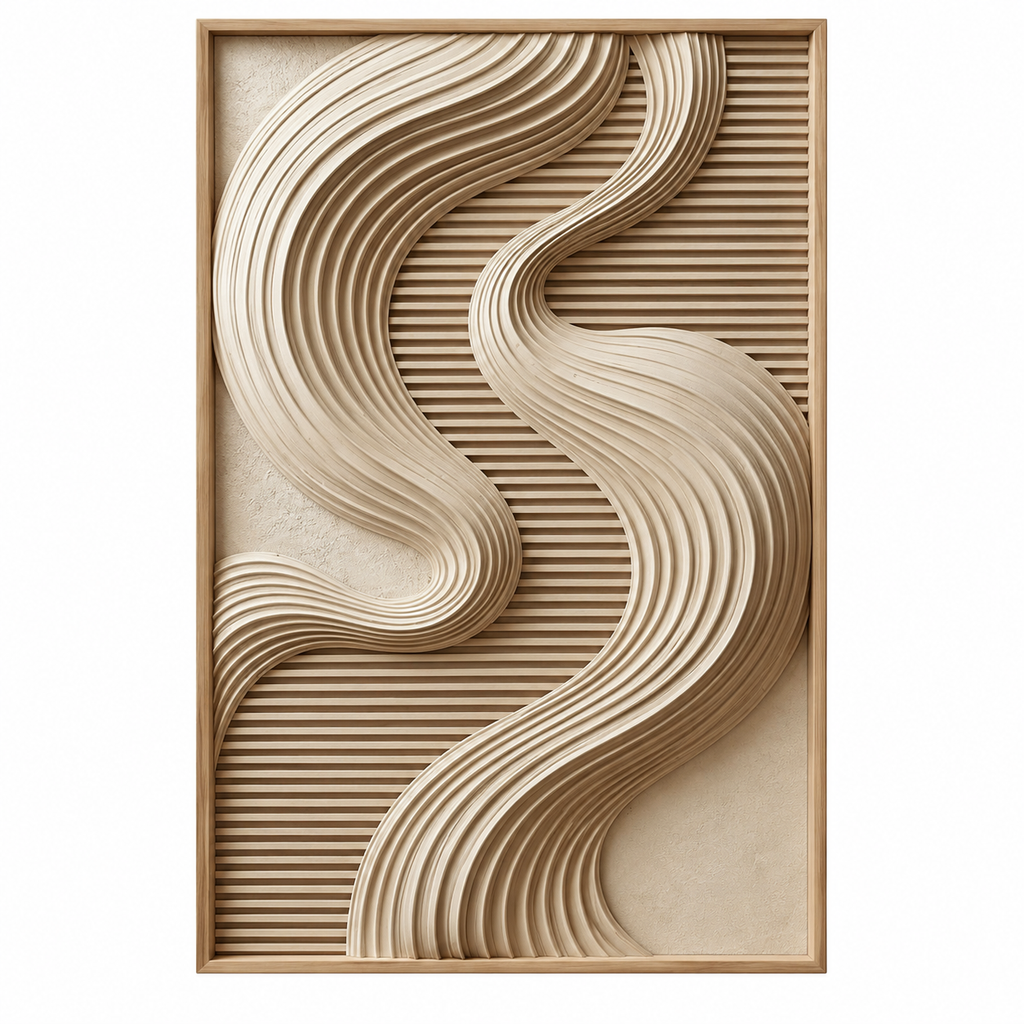 ARBYNART 3D Textured Art | Serene Ribbon Path