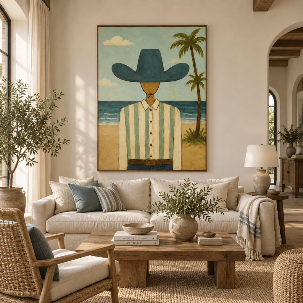 ARBYNART Vintage Americana Art | Shoreline Cowboy Portraiture