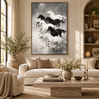 ARBYNART Americana Art | Six Horses in Silver Mist