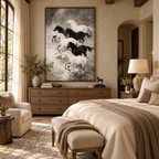 ARBYNART Americana Art | Six Horses in Silver Mist